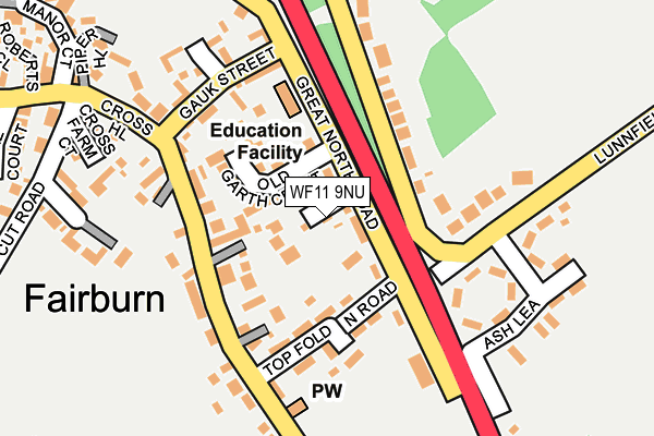 WF11 9NU map - OS OpenMap – Local (Ordnance Survey)