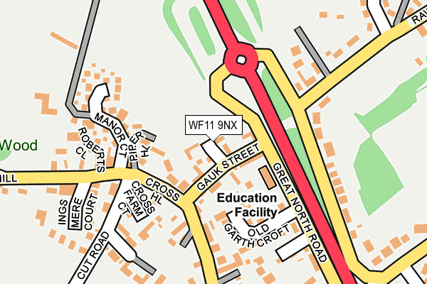 WF11 9NX map - OS OpenMap – Local (Ordnance Survey)