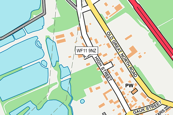 WF11 9NZ map - OS OpenMap – Local (Ordnance Survey)