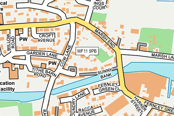 WF11 9PB map - OS OpenMap – Local (Ordnance Survey)