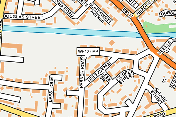WF12 0AP map - OS OpenMap – Local (Ordnance Survey)