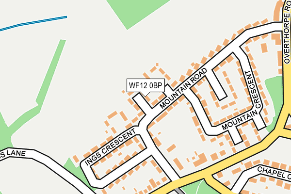 WF12 0BP map - OS OpenMap – Local (Ordnance Survey)