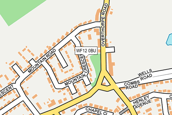 WF12 0BU map - OS OpenMap – Local (Ordnance Survey)