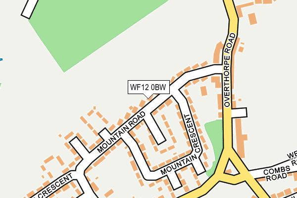 WF12 0BW map - OS OpenMap – Local (Ordnance Survey)