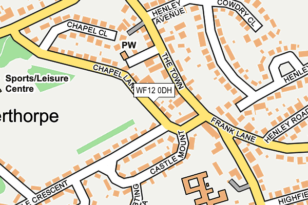 WF12 0DH map - OS OpenMap – Local (Ordnance Survey)