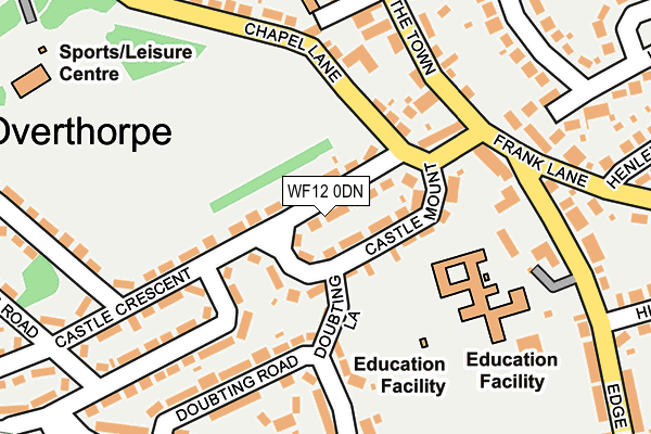 WF12 0DN map - OS OpenMap – Local (Ordnance Survey)