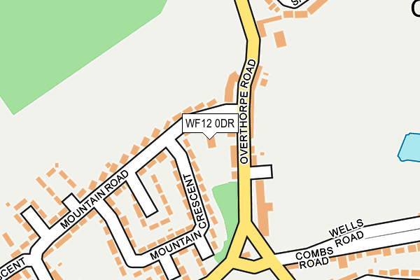 WF12 0DR map - OS OpenMap – Local (Ordnance Survey)