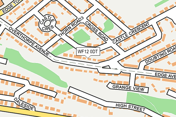 WF12 0DT map - OS OpenMap – Local (Ordnance Survey)