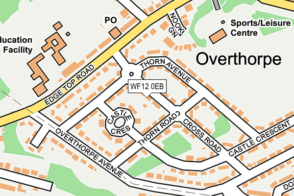 WF12 0EB map - OS OpenMap – Local (Ordnance Survey)