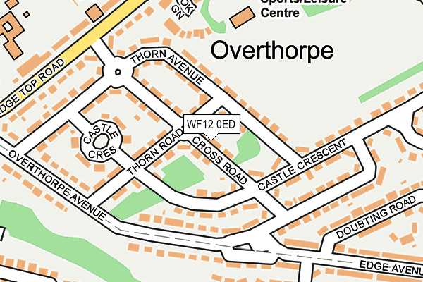 WF12 0ED map - OS OpenMap – Local (Ordnance Survey)