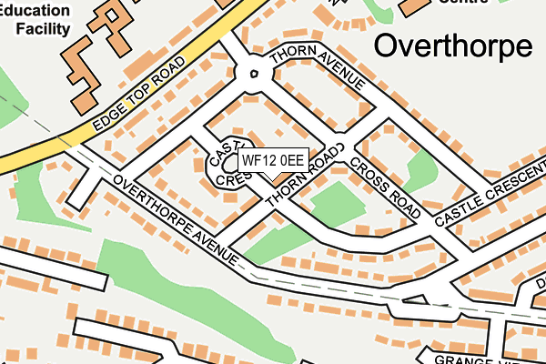 WF12 0EE map - OS OpenMap – Local (Ordnance Survey)