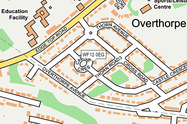 WF12 0EG map - OS OpenMap – Local (Ordnance Survey)