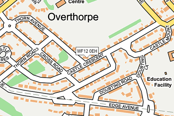 WF12 0EH map - OS OpenMap – Local (Ordnance Survey)