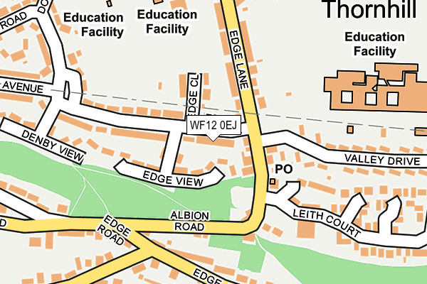 WF12 0EJ map - OS OpenMap – Local (Ordnance Survey)