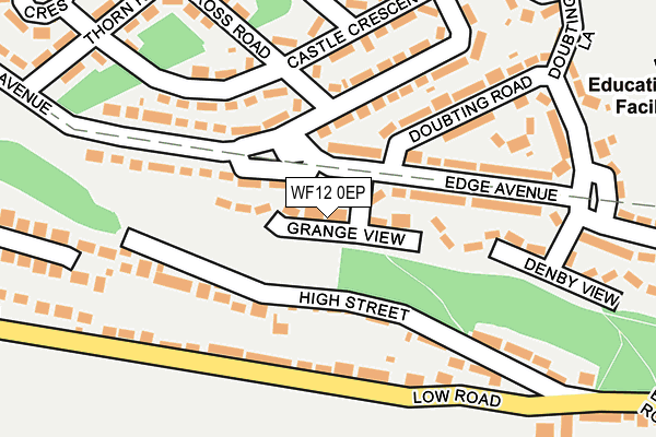 WF12 0EP map - OS OpenMap – Local (Ordnance Survey)