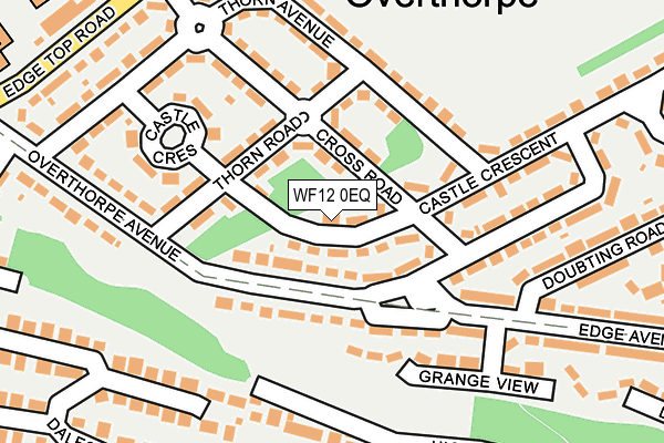 WF12 0EQ map - OS OpenMap – Local (Ordnance Survey)