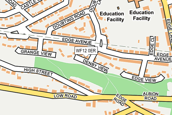 WF12 0ER map - OS OpenMap – Local (Ordnance Survey)