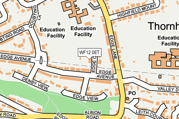 WF12 0ET map - OS OpenMap – Local (Ordnance Survey)