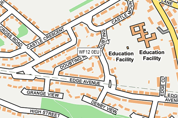 WF12 0EU map - OS OpenMap – Local (Ordnance Survey)
