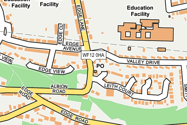 WF12 0HA map - OS OpenMap – Local (Ordnance Survey)