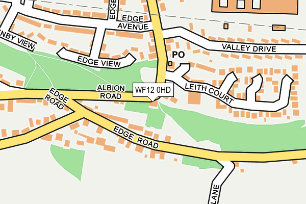 WF12 0HD map - OS OpenMap – Local (Ordnance Survey)