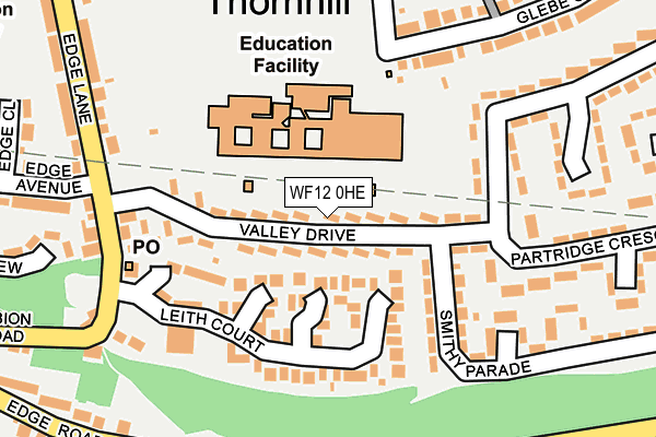 WF12 0HE map - OS OpenMap – Local (Ordnance Survey)
