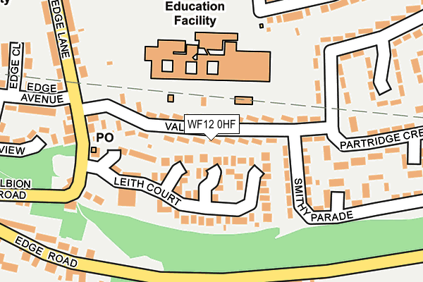 WF12 0HF map - OS OpenMap – Local (Ordnance Survey)
