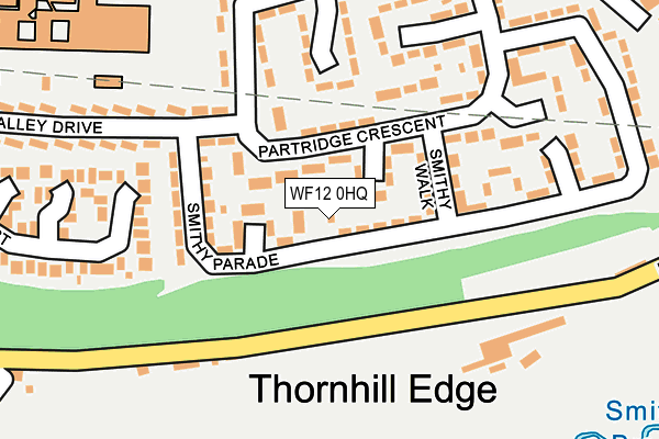 WF12 0HQ map - OS OpenMap – Local (Ordnance Survey)