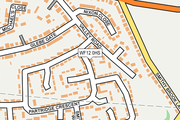 WF12 0HS map - OS OpenMap – Local (Ordnance Survey)