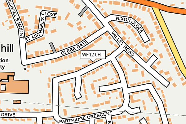 WF12 0HT map - OS OpenMap – Local (Ordnance Survey)