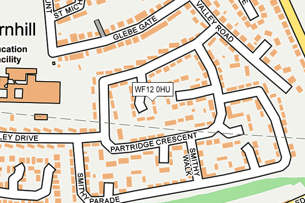 WF12 0HU map - OS OpenMap – Local (Ordnance Survey)