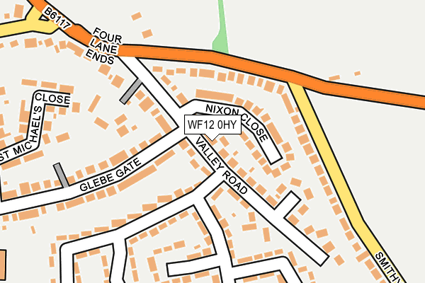 WF12 0HY map - OS OpenMap – Local (Ordnance Survey)