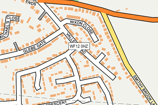 WF12 0HZ map - OS OpenMap – Local (Ordnance Survey)