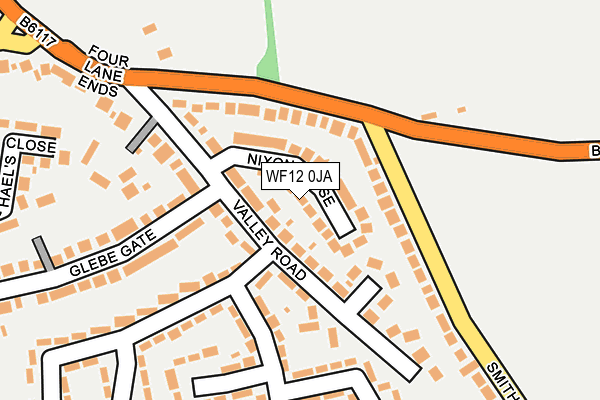 WF12 0JA map - OS OpenMap – Local (Ordnance Survey)