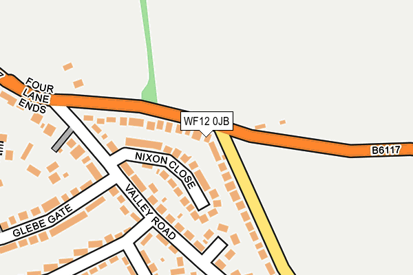 WF12 0JB map - OS OpenMap – Local (Ordnance Survey)