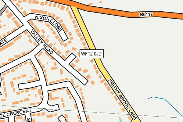 WF12 0JD map - OS OpenMap – Local (Ordnance Survey)