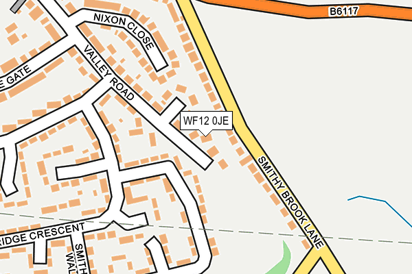 WF12 0JE map - OS OpenMap – Local (Ordnance Survey)