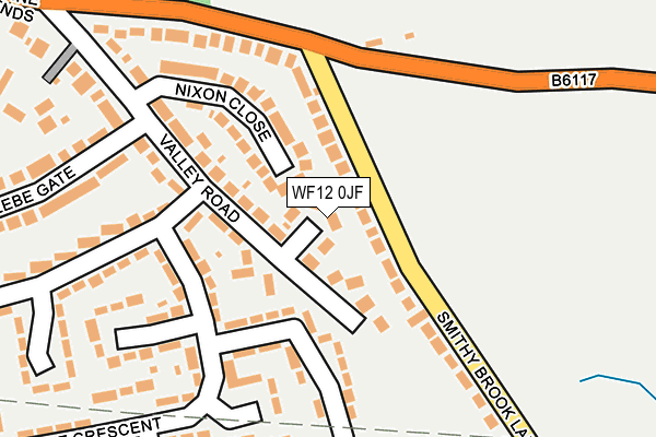 WF12 0JF map - OS OpenMap – Local (Ordnance Survey)