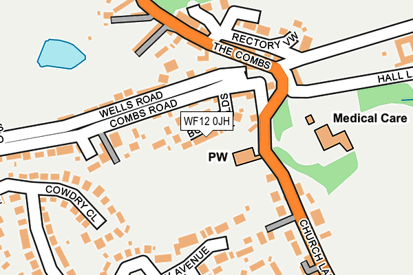 WF12 0JH map - OS OpenMap – Local (Ordnance Survey)