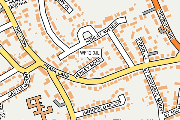 WF12 0JL map - OS OpenMap – Local (Ordnance Survey)
