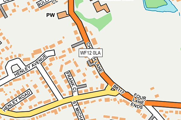 WF12 0LA map - OS OpenMap – Local (Ordnance Survey)