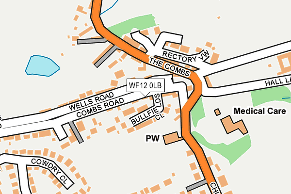 WF12 0LB map - OS OpenMap – Local (Ordnance Survey)