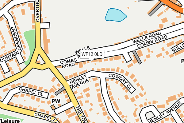 WF12 0LD map - OS OpenMap – Local (Ordnance Survey)