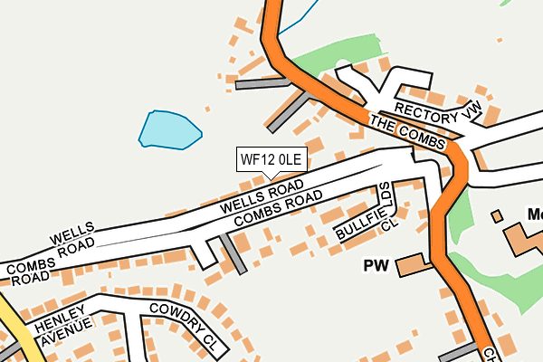 WF12 0LE map - OS OpenMap – Local (Ordnance Survey)