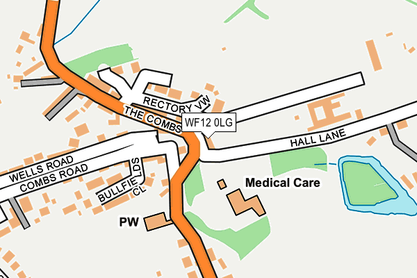 WF12 0LG map - OS OpenMap – Local (Ordnance Survey)