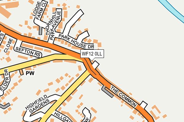 WF12 0LL map - OS OpenMap – Local (Ordnance Survey)
