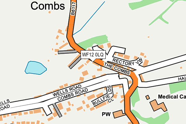 WF12 0LQ map - OS OpenMap – Local (Ordnance Survey)
