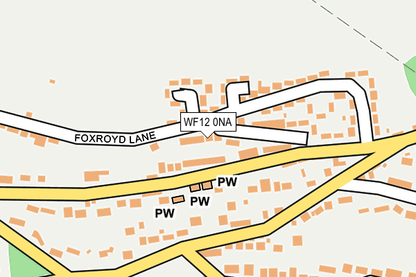 WF12 0NA map - OS OpenMap – Local (Ordnance Survey)