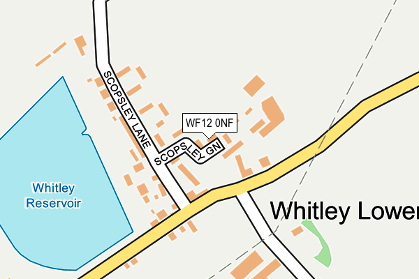 WF12 0NF map - OS OpenMap – Local (Ordnance Survey)