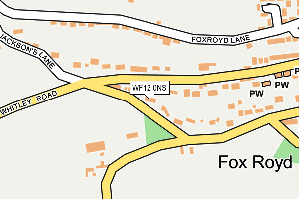 WF12 0NS map - OS OpenMap – Local (Ordnance Survey)
